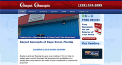 Desktop Screenshot of carpetconceptsfl.com